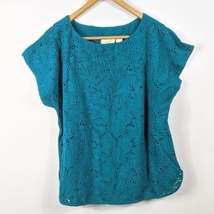 Anthropologie Maeve beaded detail blouse size 6